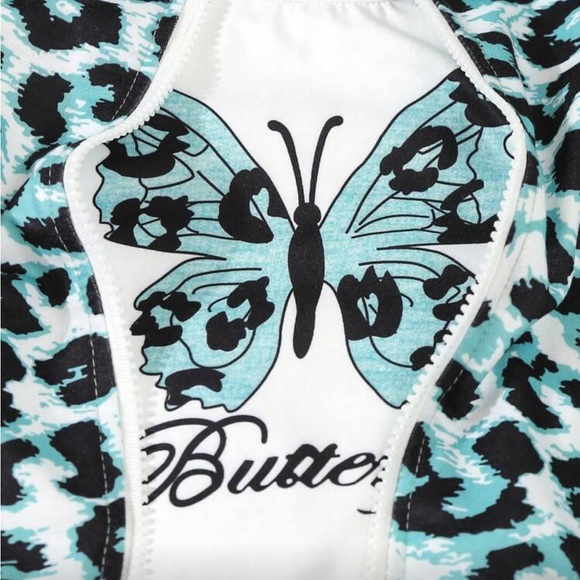 Leopard Print Kids Matching Set - Teal and Black - Picture 3 of 7